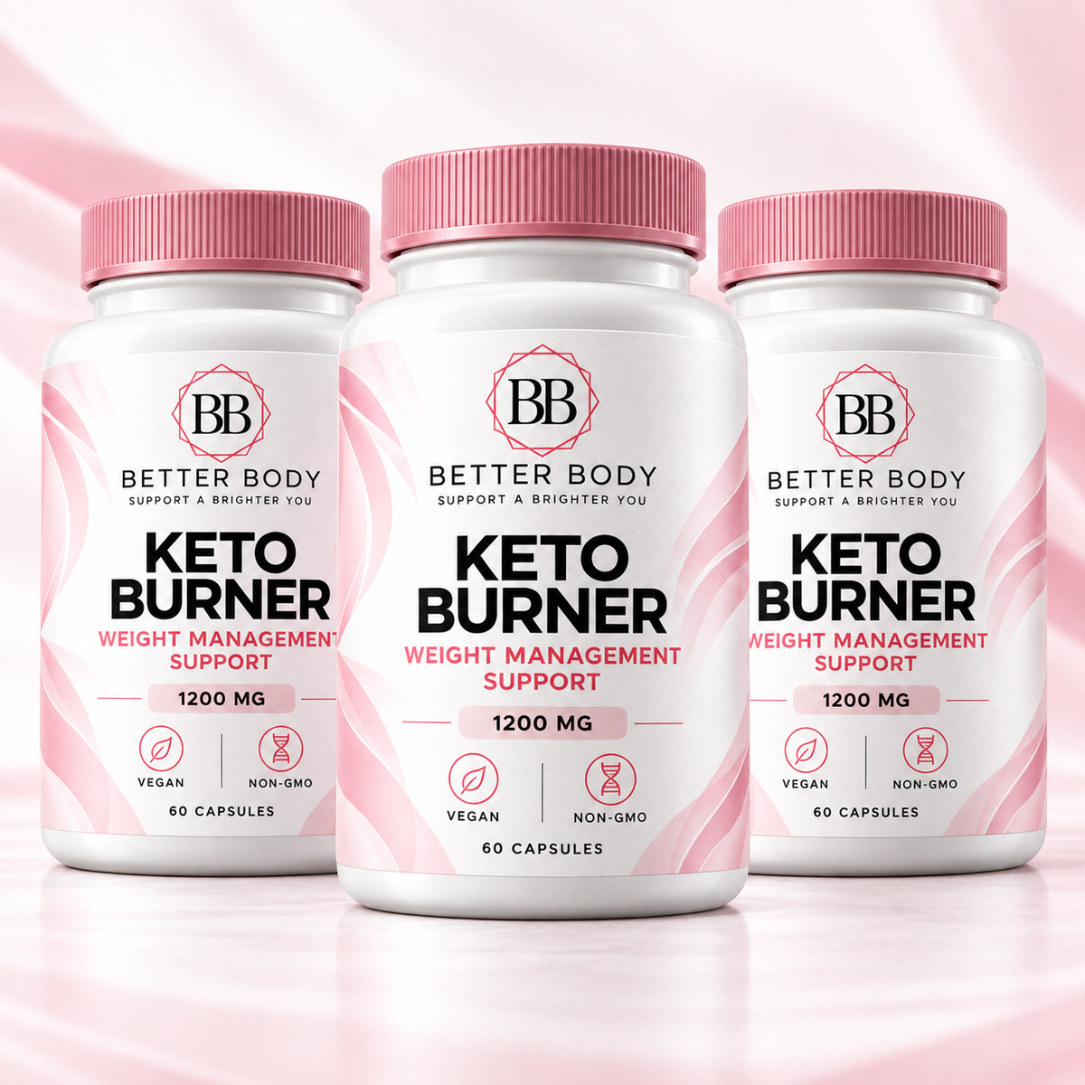 Better Body 90-Day Reset with three Keto Burner bottles