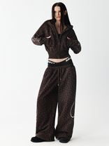 Graffiti leopard baggy sweatpants