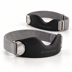 Two black knee straps