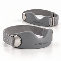 Two gray knee straps