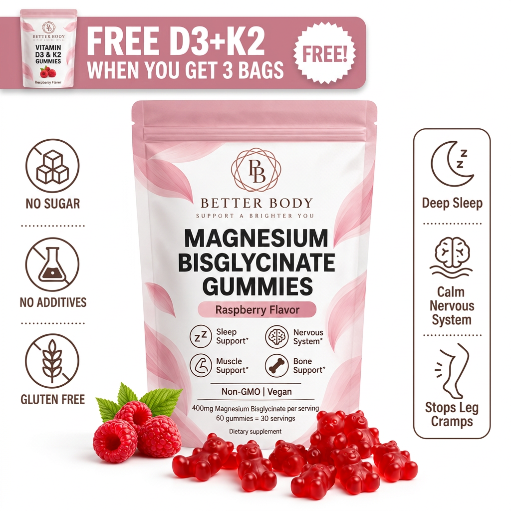 Magnesium gummies and free D3+K2 offer