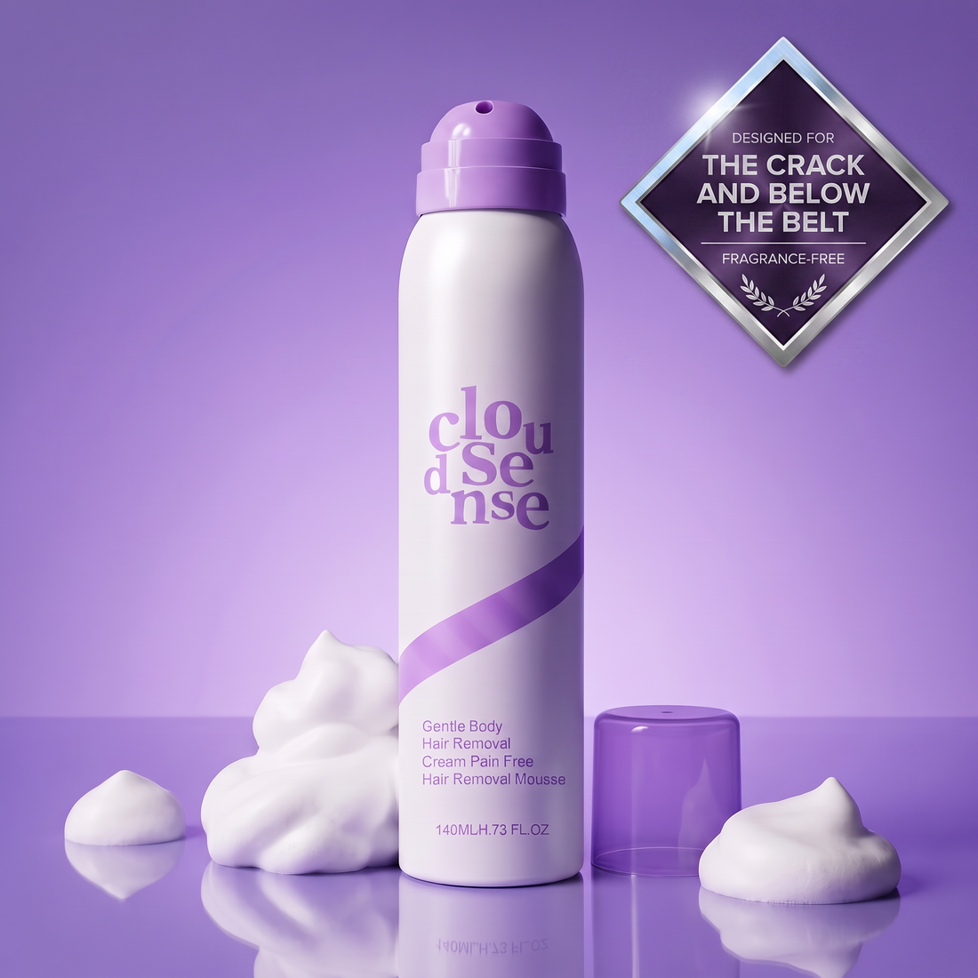 Cloudsense purple mousse bottle