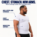 Chest stomach and upper arm coverage