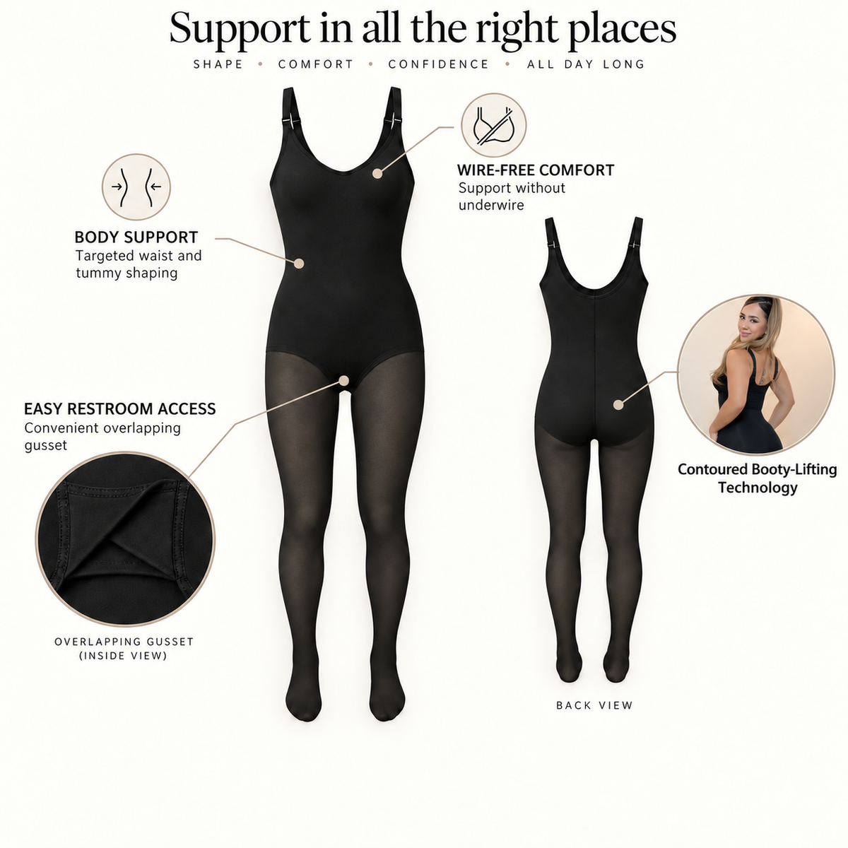 Better Body Fleece-Lined Shaping Bodysuit