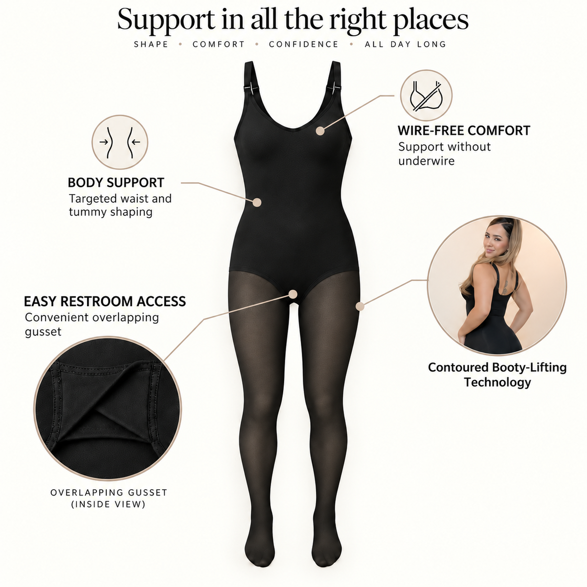 Better Body Fleece-Lined Shaping Bodysuit